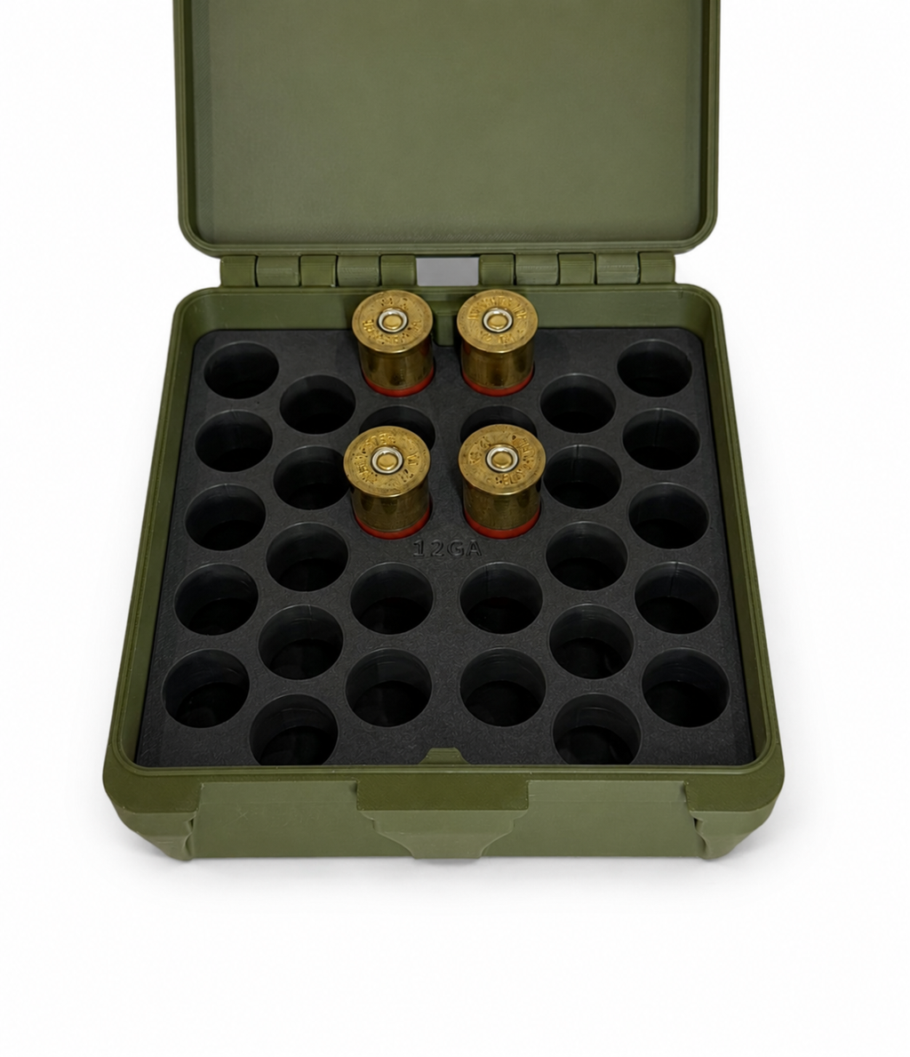 12 Gauge Ammo Box - Fits Up to 3 Inch Shells – 30 Rounds