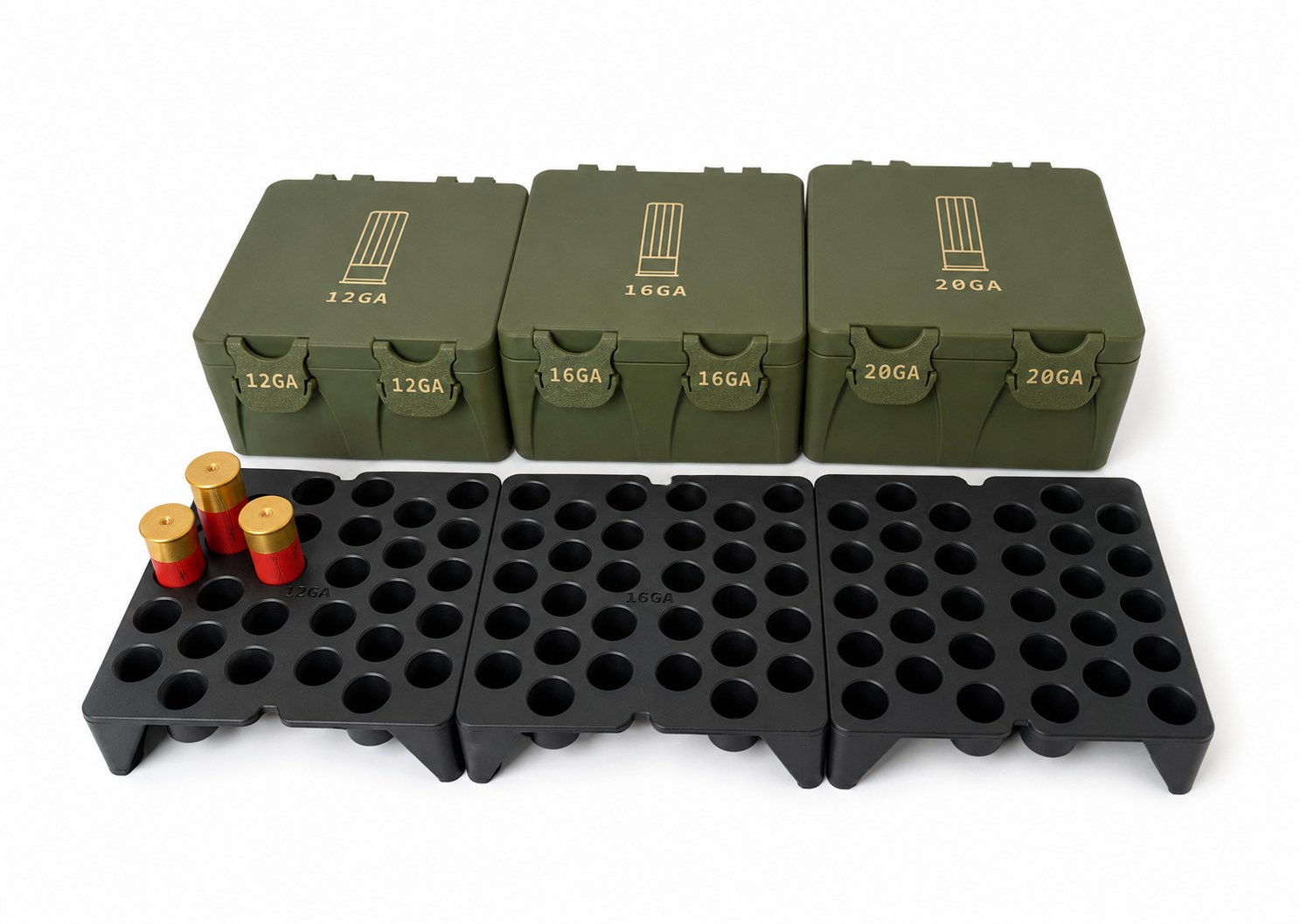 12 Gauge Ammo Box - Fits Up to 3 Inch Shells – 30 Rounds